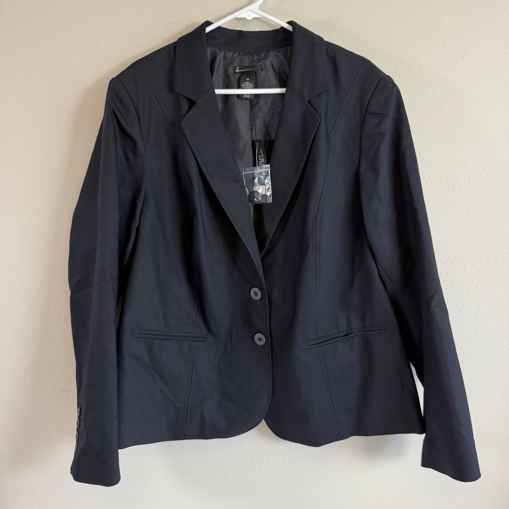New Lane Bryant Black Blazer Stretch 26 Plus Career Workwear Professional NWT